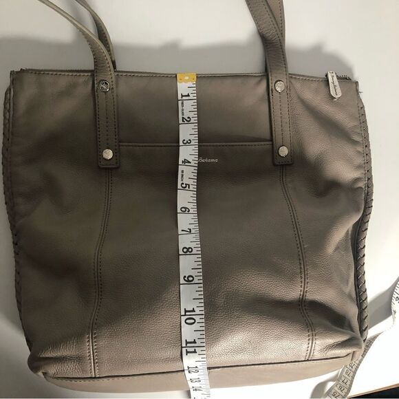 Tommy Bahama Leather Bag/Tote Grey - Picture 7 of 9